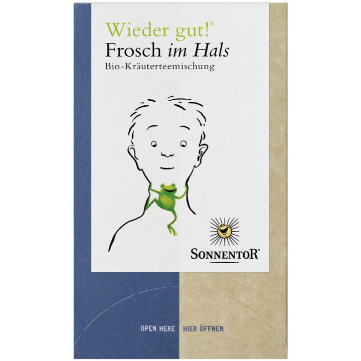 Produkt aus unserem Webshop: Tee Wieder gut! Frosch im Hals