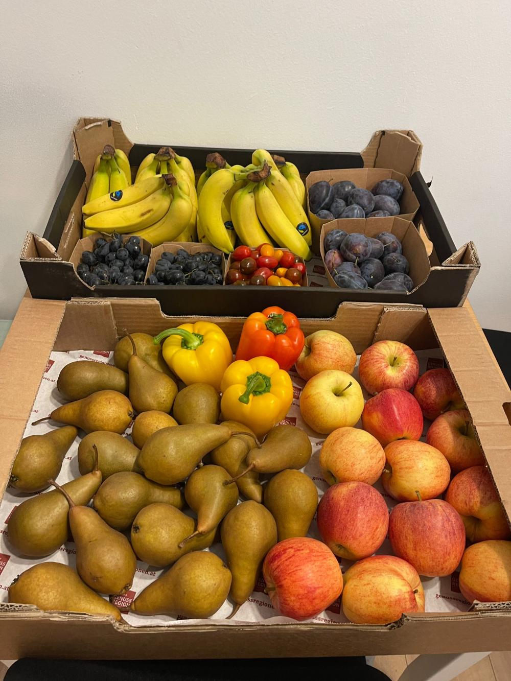 Gemüse und Obst Kiste