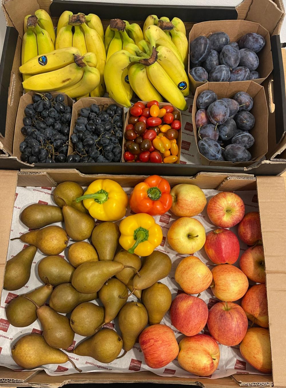 Gemüse und Obst Kiste