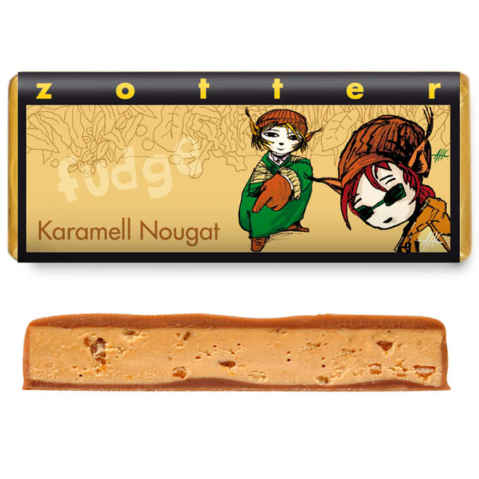 Karamell Nougat Fudge (handgeschöpfte Schokolade)