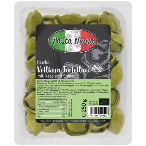 Produkt aus unserem Webshop: Tortelloni Vollkorn Spinat Käse