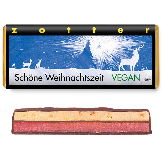 Produkt aus unserem Webshop: Schokolade Handgeschöpft - Fröhliche Weihnachten