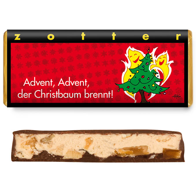 Produkt aus unserem Webshop: Schokolade Handgeschöpft - Fröhliche Weihnachten